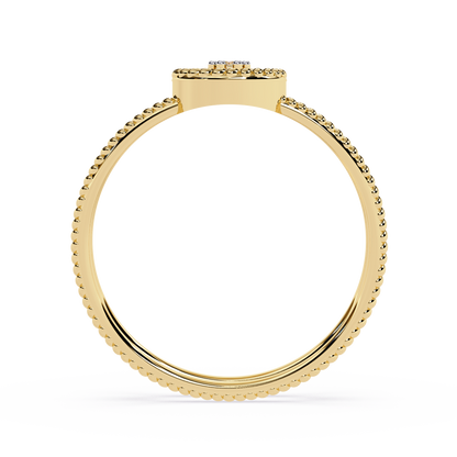 Cluster Diamond Ring with Dual Band – Floral-Inspired Designer Ring - Dual Band Statement Ring -Lustraa’s Floral Ring