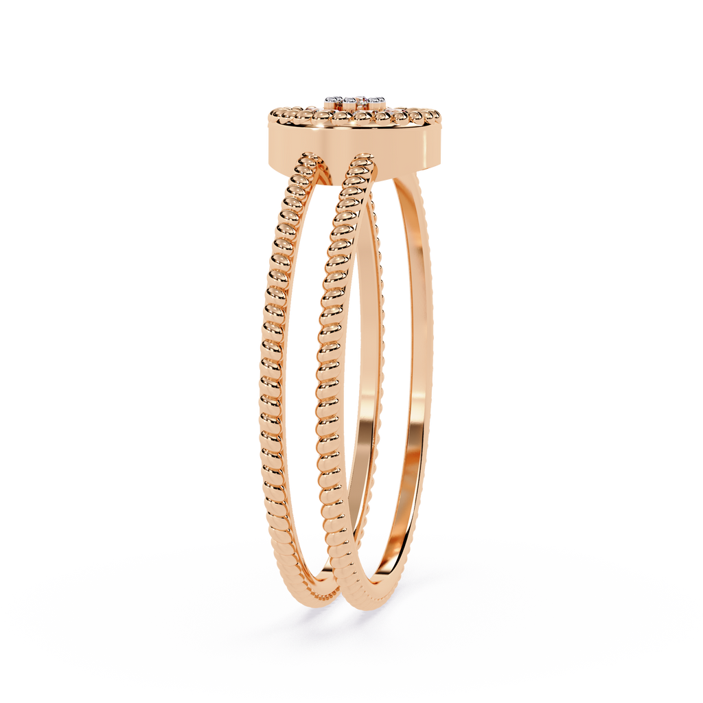 Cluster Dual Band Floral Inspired Designer Statement Ring -Lustraa’s Floral Ring