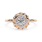 Halo Twist Designer Statement Floral Engagement Ring -Lustraa’s Floral Rings