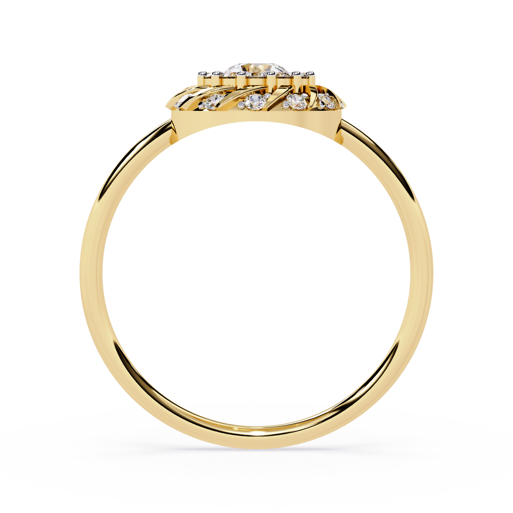 Halo Twist Designer Statement Floral Engagement Ring -Lustraa’s Floral Rings