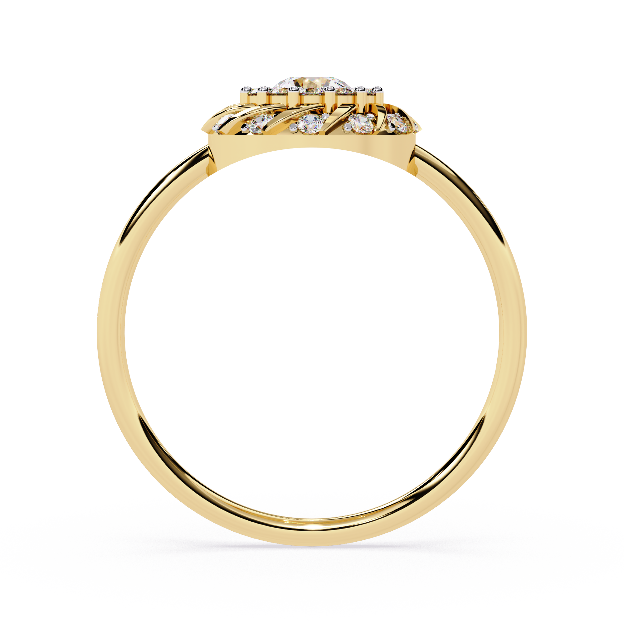 Halo Twist Designer Statement Floral Engagement Ring -Lustraa’s Floral Rings