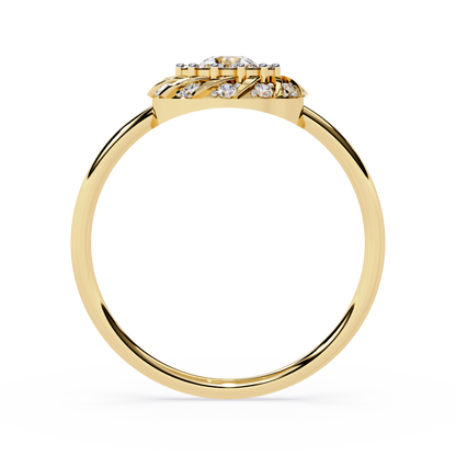 Halo Twist Diamond Ring– Designer Statement Ring- Floral Diamond Engagement Ring -Lustraa’s Floral Ring