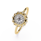 Halo Twist Designer Statement Floral Engagement Ring -Lustraa’s Floral Rings