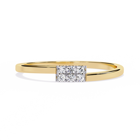 Timeless Statement Ring with Lab Grown Diamonds – Elegant & Ethical Sparkle -Minimalist Diamond Ring – Lustraa’s Minimalist Ring