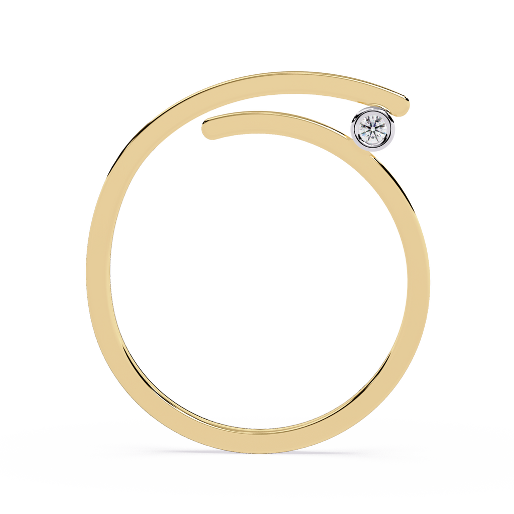 Sleek Minimalist Elegant Stackable Lab Grown Engagement Ring - Lustraa’s Minimalist Ring