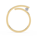 Sleek Minimalist Elegant Stackable Lab Grown Engagement Ring - Lustraa’s Minimalist Ring