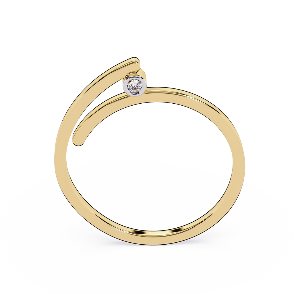 Sleek Minimalist Elegant Stackable Lab Grown Engagement Ring - Lustraa’s Minimalist Ring