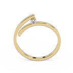 Sleek Minimalist Elegant Stackable Lab Grown Engagement Ring - Lustraa’s Minimalist Ring