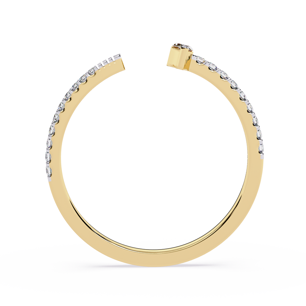 Modern Open Band Marquise Minimalist Lab Grown Engagement Ring – Lustraa’s Open Band Ring