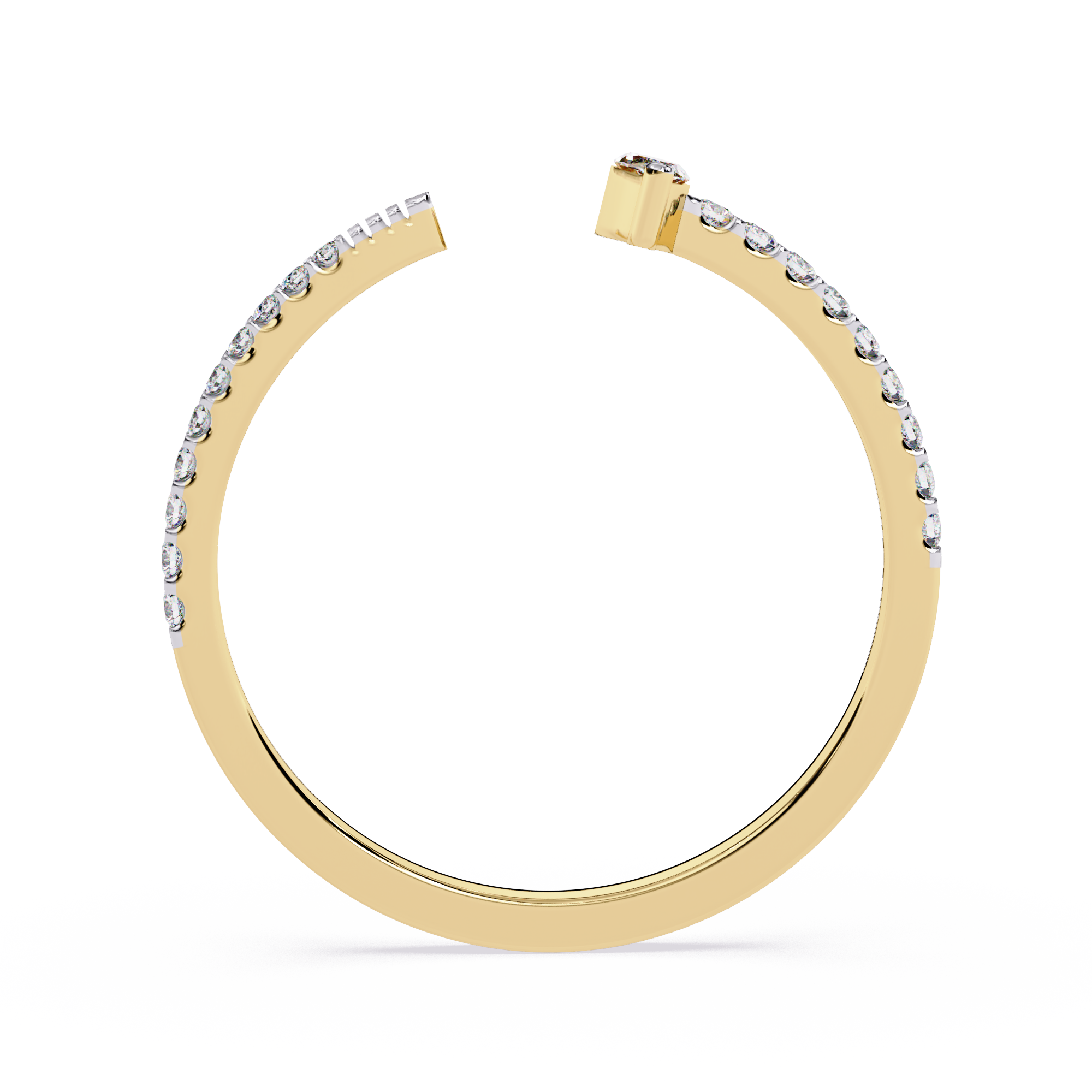 Modern Open Band Marquise Minimalist Lab Grown Engagement Ring – Lustraa’s Open Band Ring