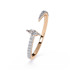 Modern Open Band Marquise Minimalist Lab Grown Engagement Ring – Lustraa’s Open Band Ring