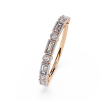 Milgrain Baguette & Round Vintage Inspired Stackable Band – Lustraa’s Milgrain Ring