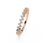 Half Eternity Lab Grown Cluster Floral Inspired Sustainable Band – Lustraa’s Eternity Ring