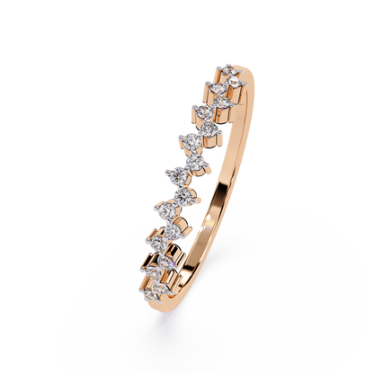 Half Eternity Lab Grown Diamond Cluster Ring – Floral-Inspired Sustainable Band – Lustraa’s Eternity Ring