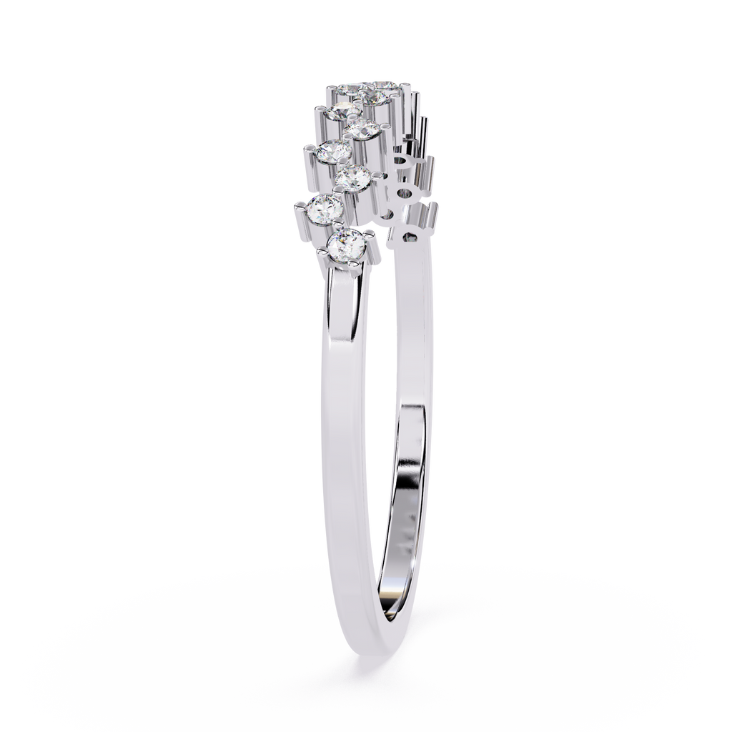 Half Eternity Lab Grown Cluster Floral Inspired Sustainable Band – Lustraa’s Eternity Ring