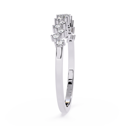 Half Eternity Lab Grown Diamond Cluster Ring – Floral-Inspired Sustainable Band – Lustraa’s Eternity Ring