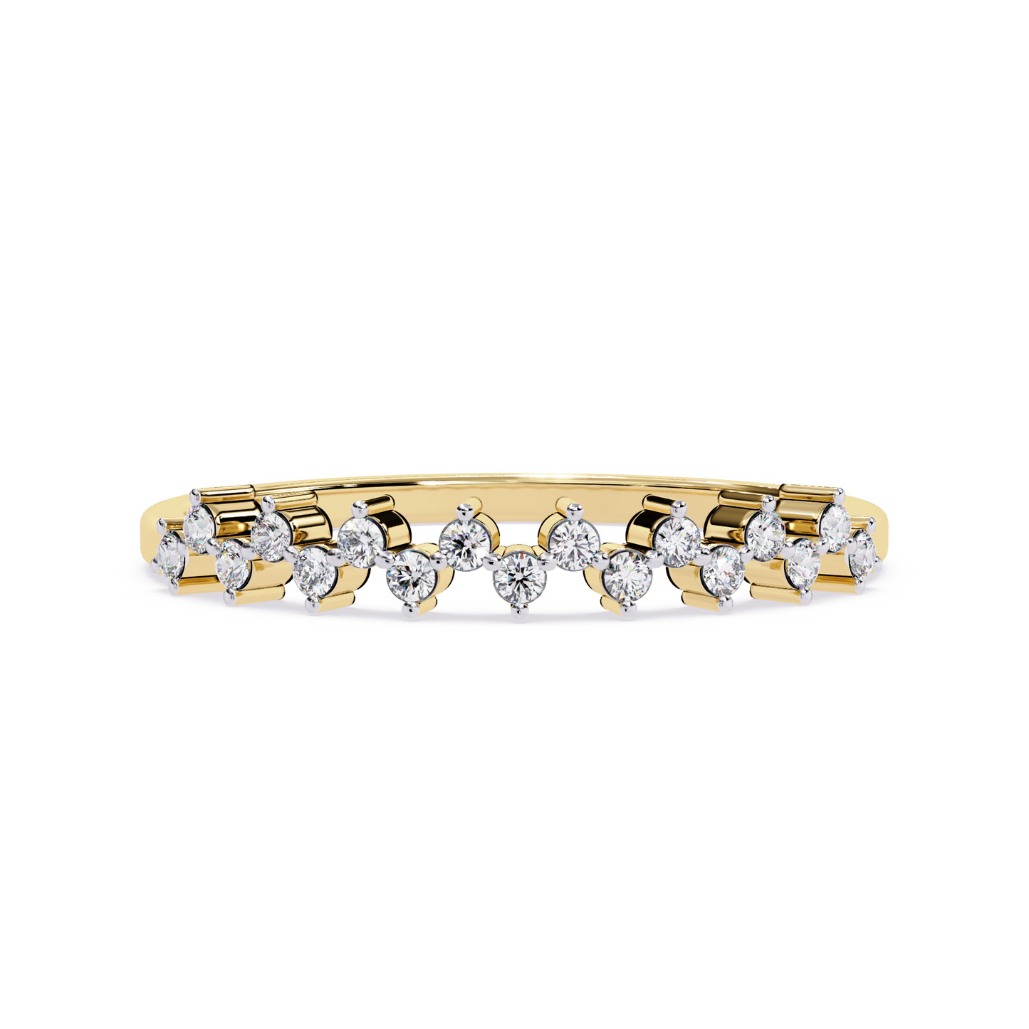 Half Eternity Lab Grown Diamond Cluster Ring – Floral-Inspired Sustainable Band – Lustraa’s Eternity Ring