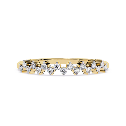 Half Eternity Lab Grown Diamond Cluster Ring – Floral-Inspired Sustainable Band – Lustraa’s Eternity Ring