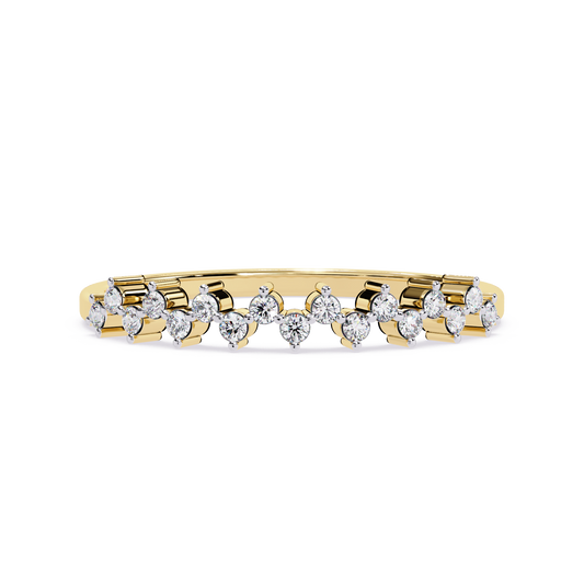 Half Eternity Lab Grown Diamond Cluster Ring – Floral-Inspired Sustainable Band – Lustraa’s Eternity Ring