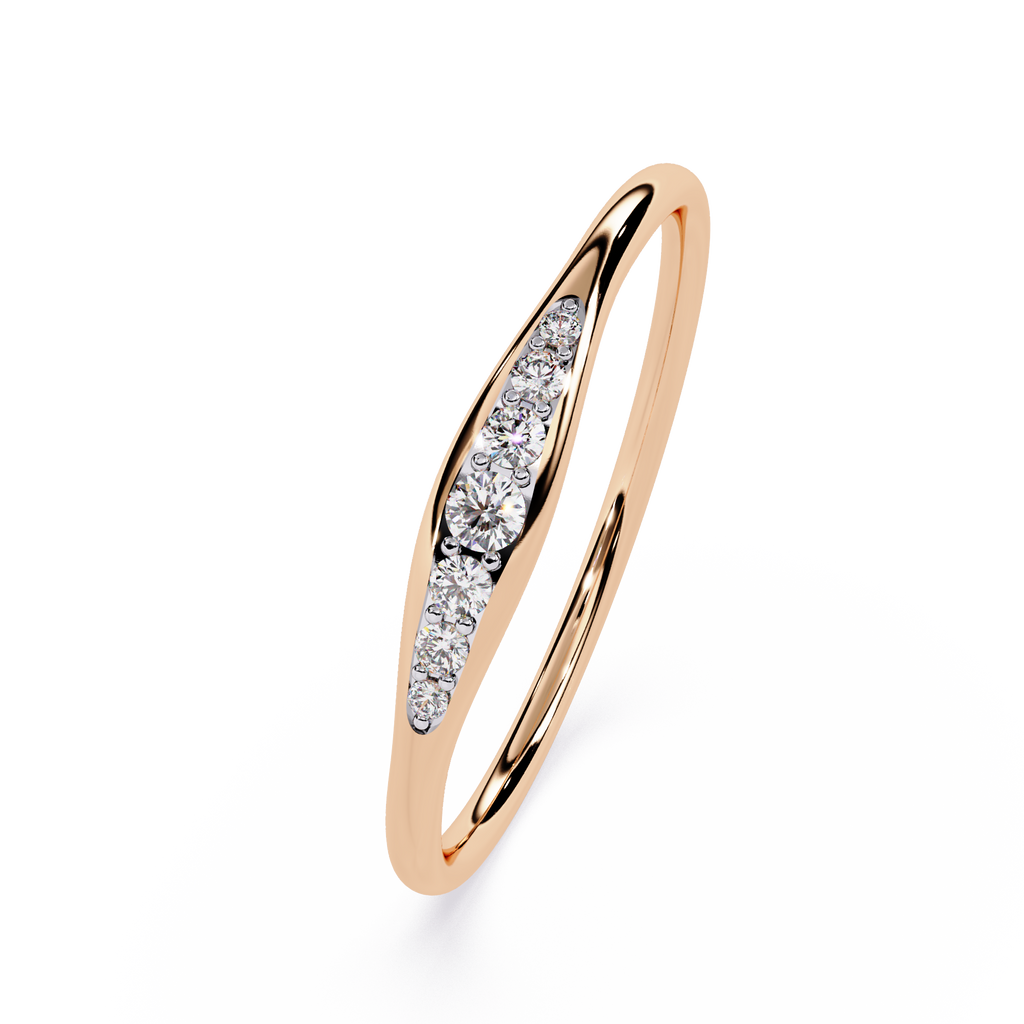 Sleek Lab Grown Tapered Elegant Minimalist Stacking Band – Lustraa’s Minimalist Ring