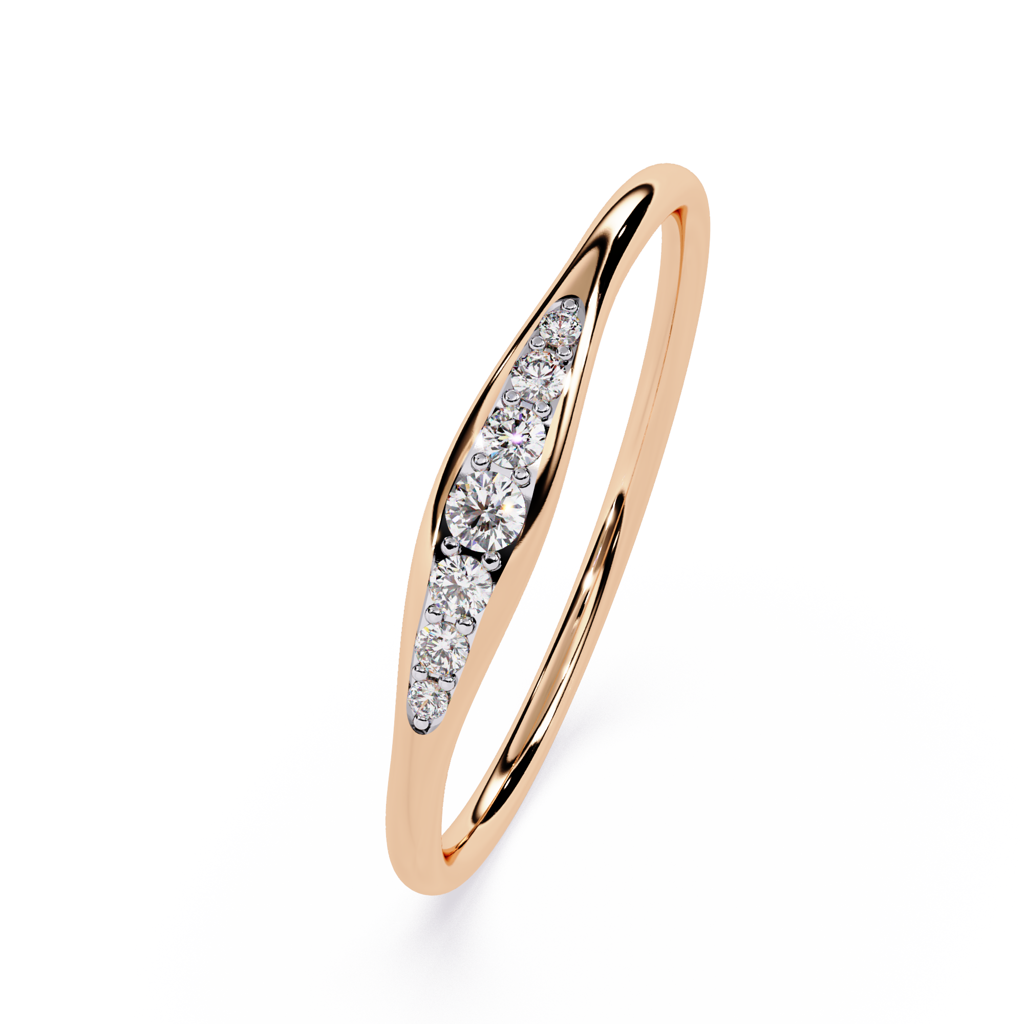 Sleek Lab Grown Tapered Elegant Minimalist Stacking Band – Lustraa’s Minimalist Ring