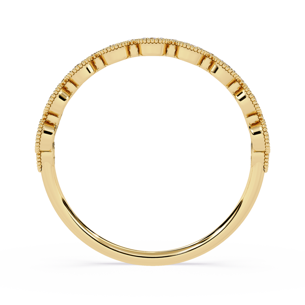 Milgrain Diamond Eternity Ring – Vintage-Inspired Round Cut Diamond Band – Stacking Wedding Band – Lustraa’s Eternity Ring