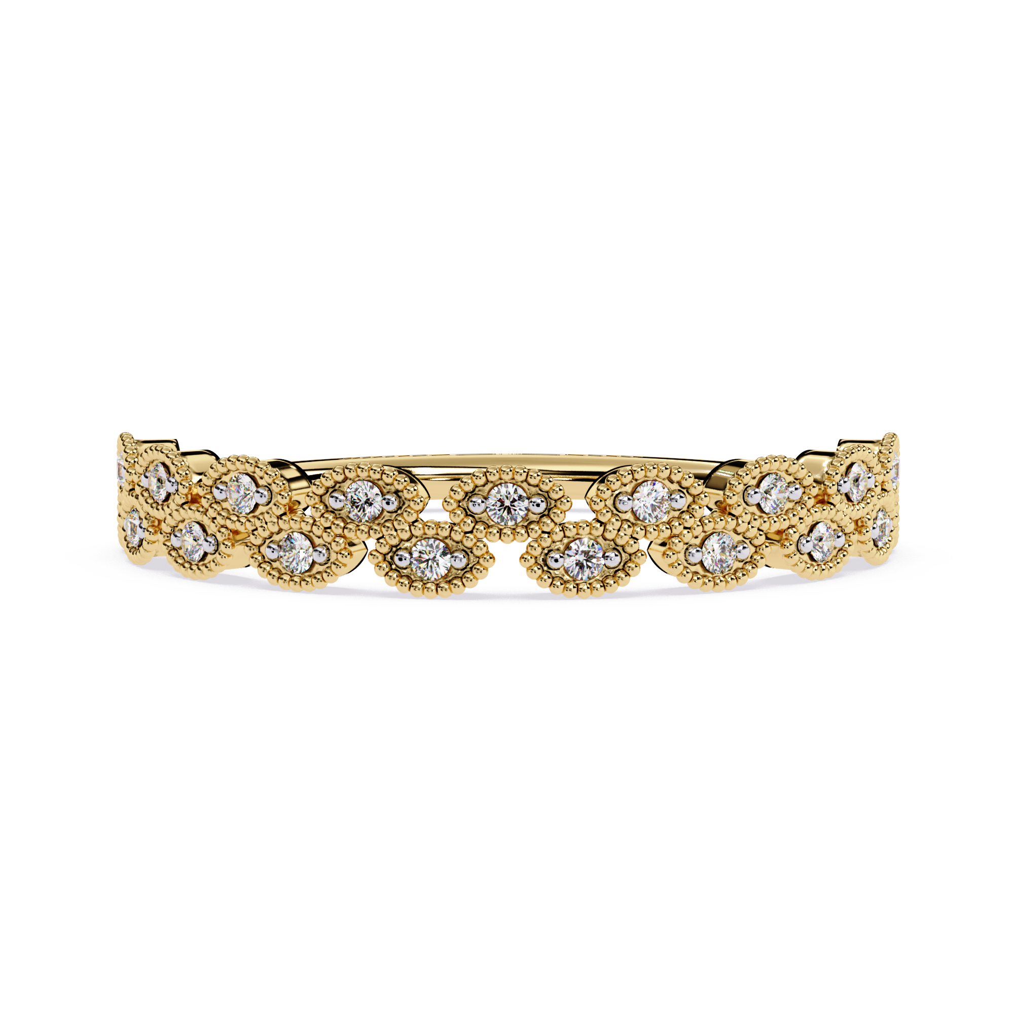 Milgrain Diamond Eternity Ring – Vintage-Inspired Round Cut Diamond Band – Stacking Wedding Band – Lustraa’s Eternity Ring