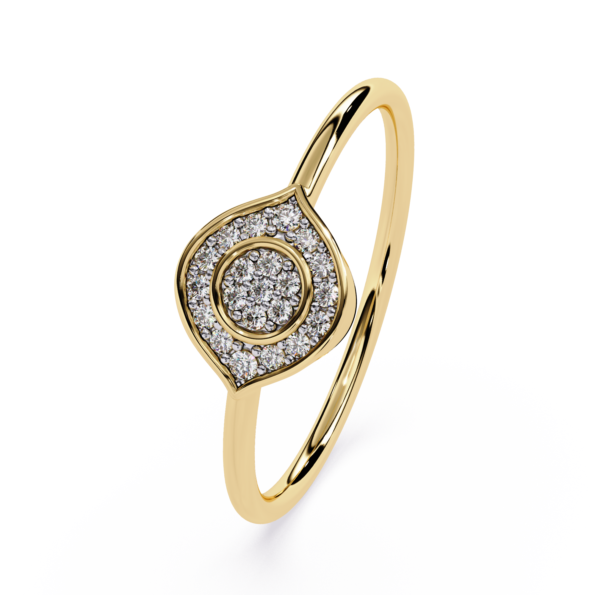 Evil Eye Lab Grown Dainty Protective Symbol Ring – Lustraa’s Minimalist Ring