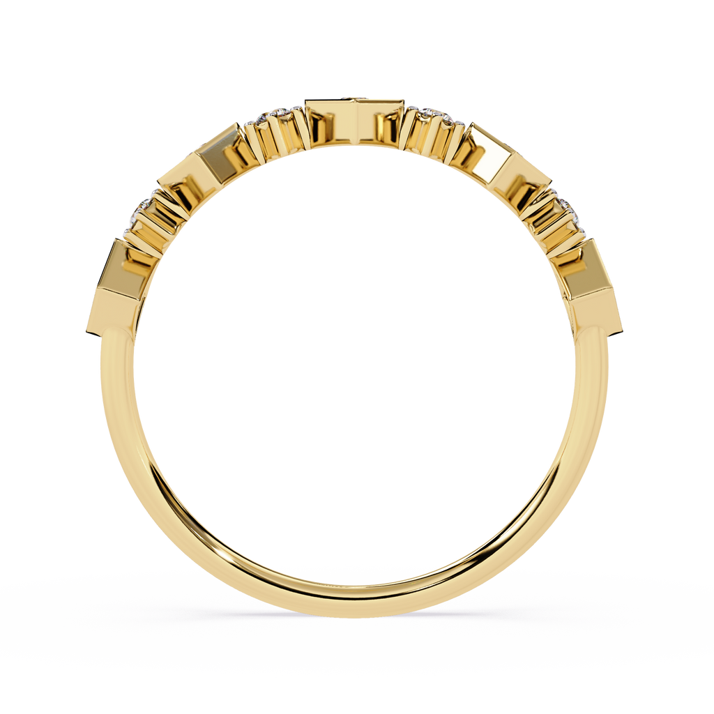 Geometric Lab Grown Unique Modern Half Eternity Band - Lustraa’s Eternity Ring