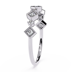 Geometric Lab Grown Unique Modern Half Eternity Band - Lustraa’s Eternity Ring