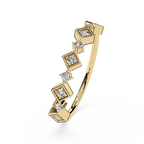 Geometric Lab Grown Unique Modern Half Eternity Band - Lustraa’s Eternity Ring