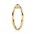 Split Shank Diamond Ring – Round & Triangle Cut Diamond Criss Cross Band – Modern Statement Engagement  Ring– Lustraa’s Criss Cross Ring
