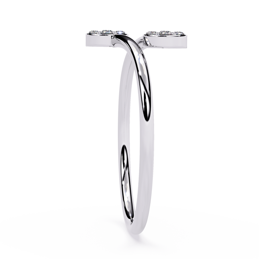 Bypass Cluster Lab Grown Modern Open Circle Ring – Lustraa’s Open Band Ring