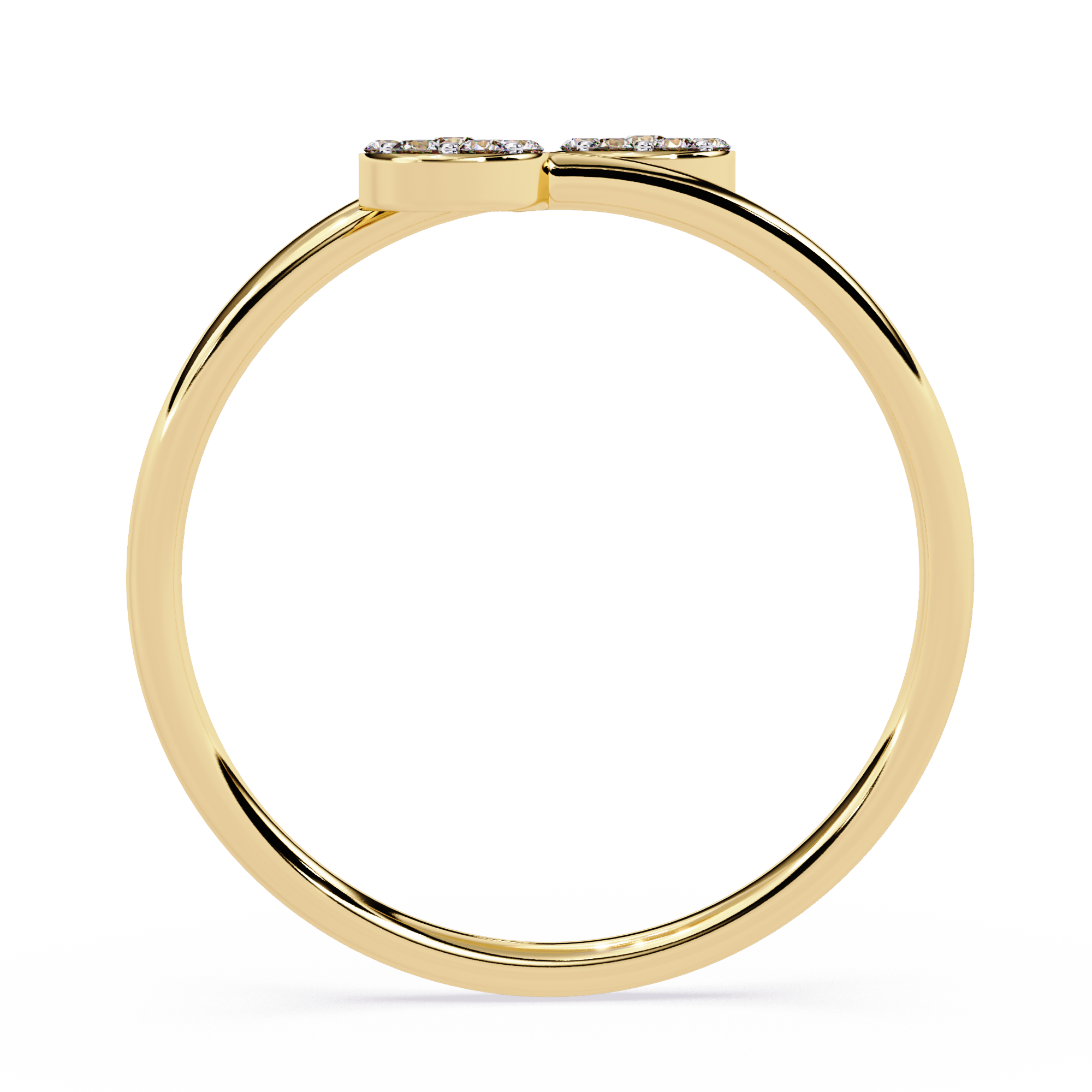 Bypass Cluster Lab Grown Modern Open Circle Ring – Lustraa’s Open Band Ring