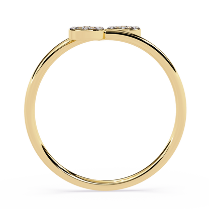 Bypass Cluster Lab Grown Diamond Ring– Modern Open Circle Ring - Lustraa’s Open Band Ring