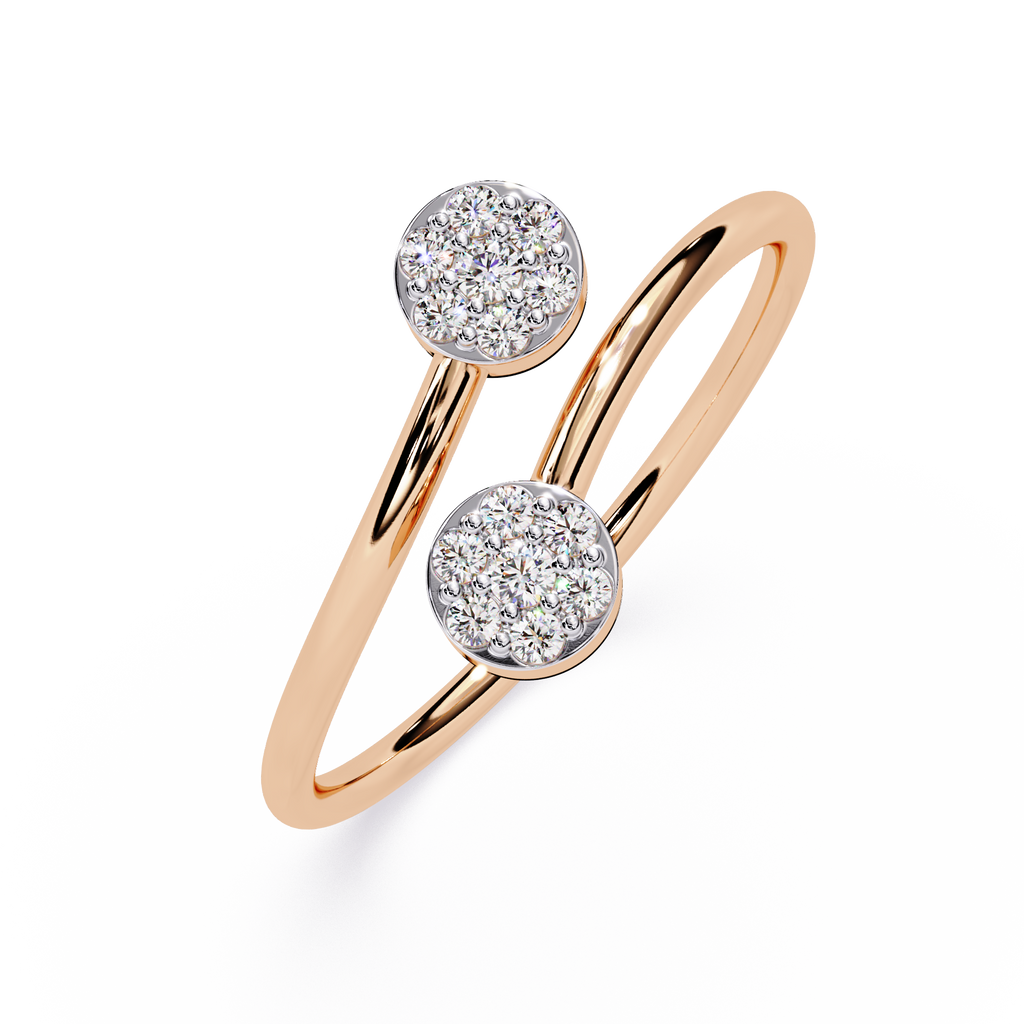 Bypass Cluster Lab Grown Modern Open Circle Ring – Lustraa’s Open Band Ring