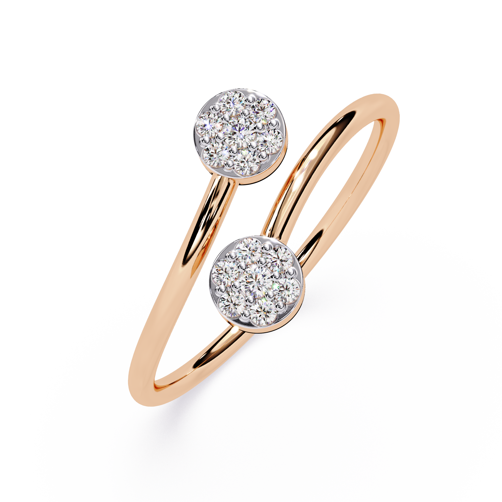 Bypass Cluster Lab Grown Modern Open Circle Ring – Lustraa’s Open Band Ring