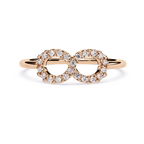 Infinity Double Halo Lab Grown Open Circle Modern Minimalist Stackable Ring - Lustraa’s Infinity Ring