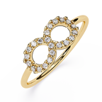 Infinity Double Halo Lab Grown Open Circle Modern Minimalist Stackable Ring - Lustraa’s Infinity Ring