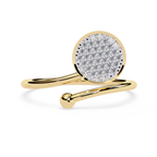 Pavé Disc Lab Grown Adjustable Open Minimalist Modern Statement Ring – Lustraa’s Minimalist Ring