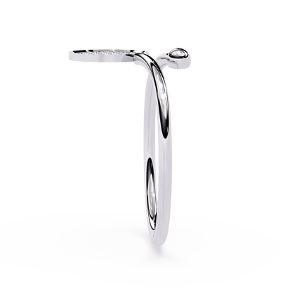 Pavé Diamond Disc Adjustable Ring | Lab Grown Diamond Open Ring | Minimalist Modern Statement Ring – Lustraa’s Minimalist Ring