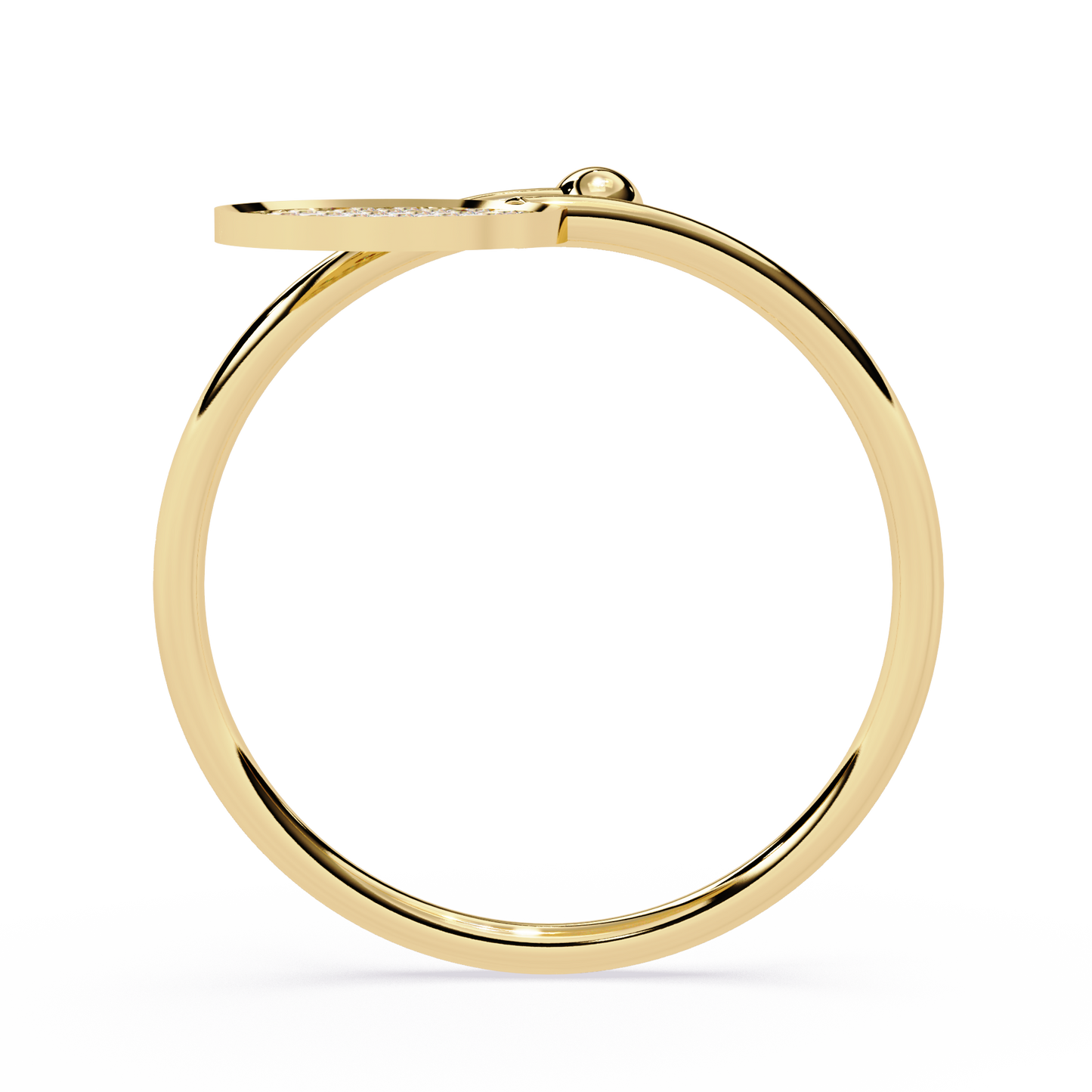 Pavé Diamond Disc Adjustable Ring | Lab Grown Diamond Open Ring | Minimalist Modern Statement Ring – Lustraa’s Minimalist Ring