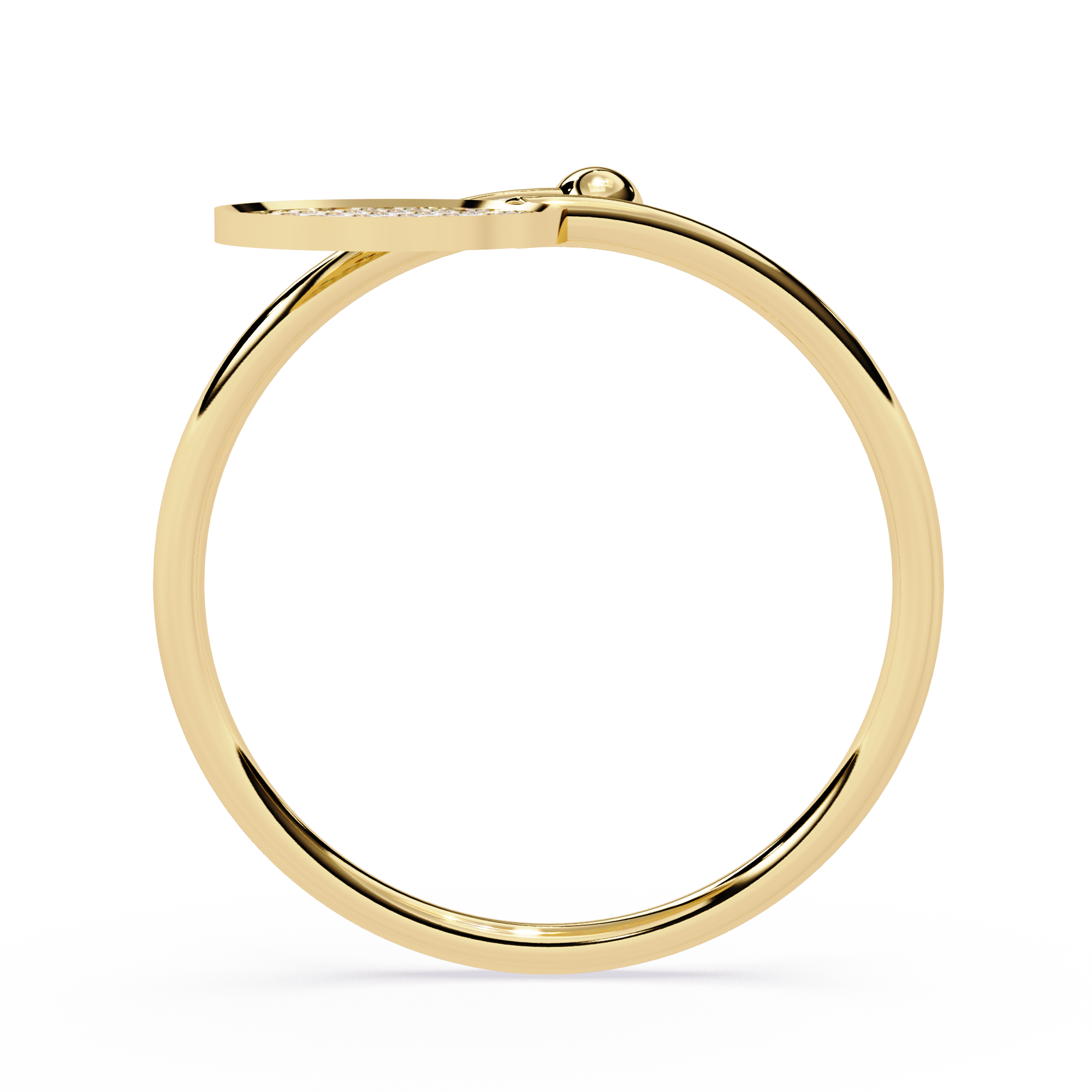 Pavé Disc Lab Grown Adjustable Open Minimalist Modern Statement Ring – Lustraa’s Minimalist Ring