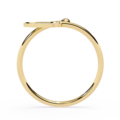 Pavé Diamond Disc Adjustable Ring | Lab Grown Diamond Open Ring | Minimalist Modern Statement Ring – Lustraa’s Minimalist Ring