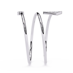 Arrow Spiral Geometric Triangle Lab Grown Open Wrap Adjustable Minimalist Ring – Lustraa’s Open Band Ring