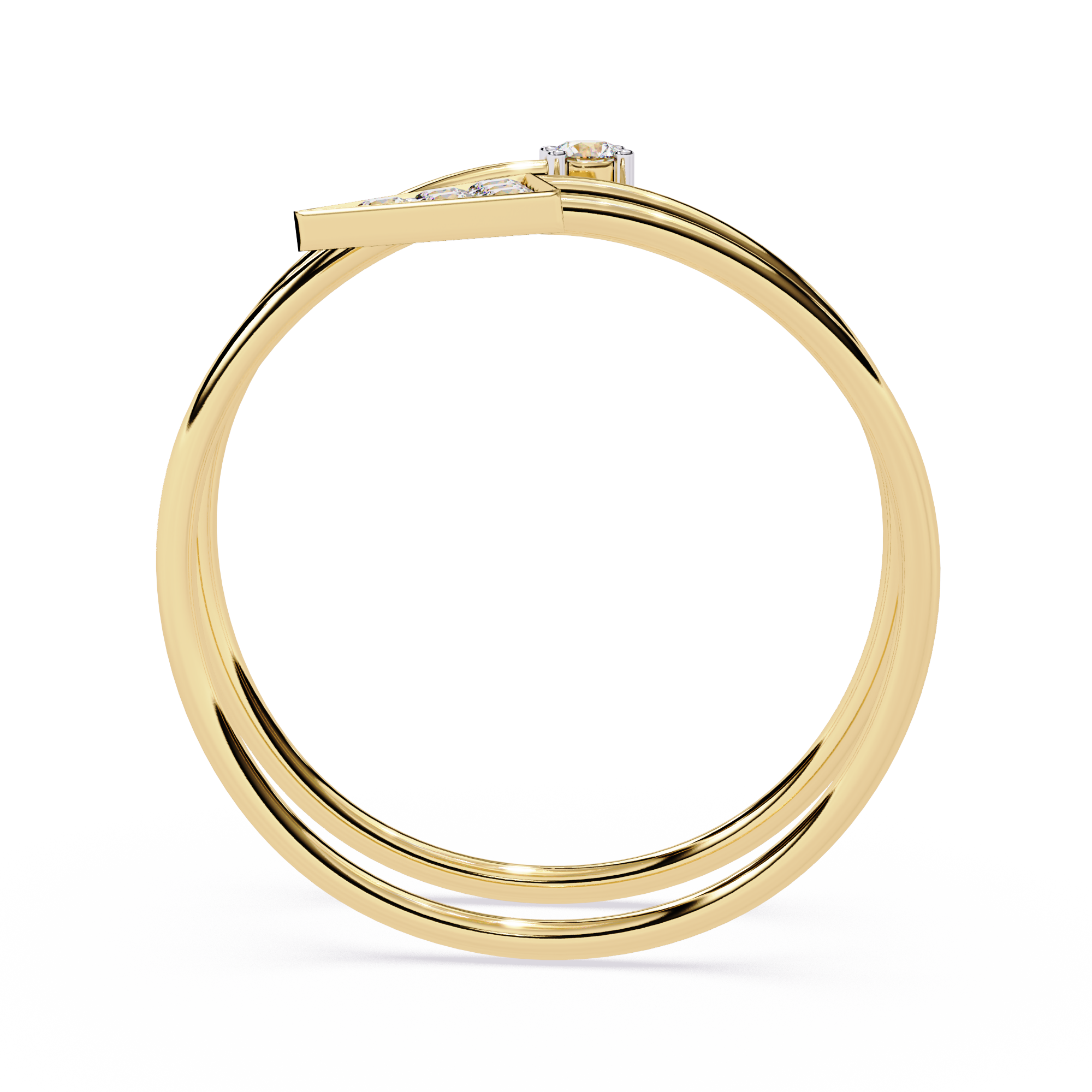 Arrow Spiral Geometric Triangle Lab Grown Open Wrap Adjustable Minimalist Ring – Lustraa’s Open Band Ring