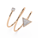 Arrow Spiral Geometric Triangle Lab Grown Open Wrap Adjustable Minimalist Ring – Lustraa’s Open Band Ring