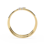 Multi Band Diamond Ring – Double Solitaire Spiral Lab Grown Open Wrap Ring –  Modern Minimalist Stackable Ring – Lustraa’s Open Band Ring