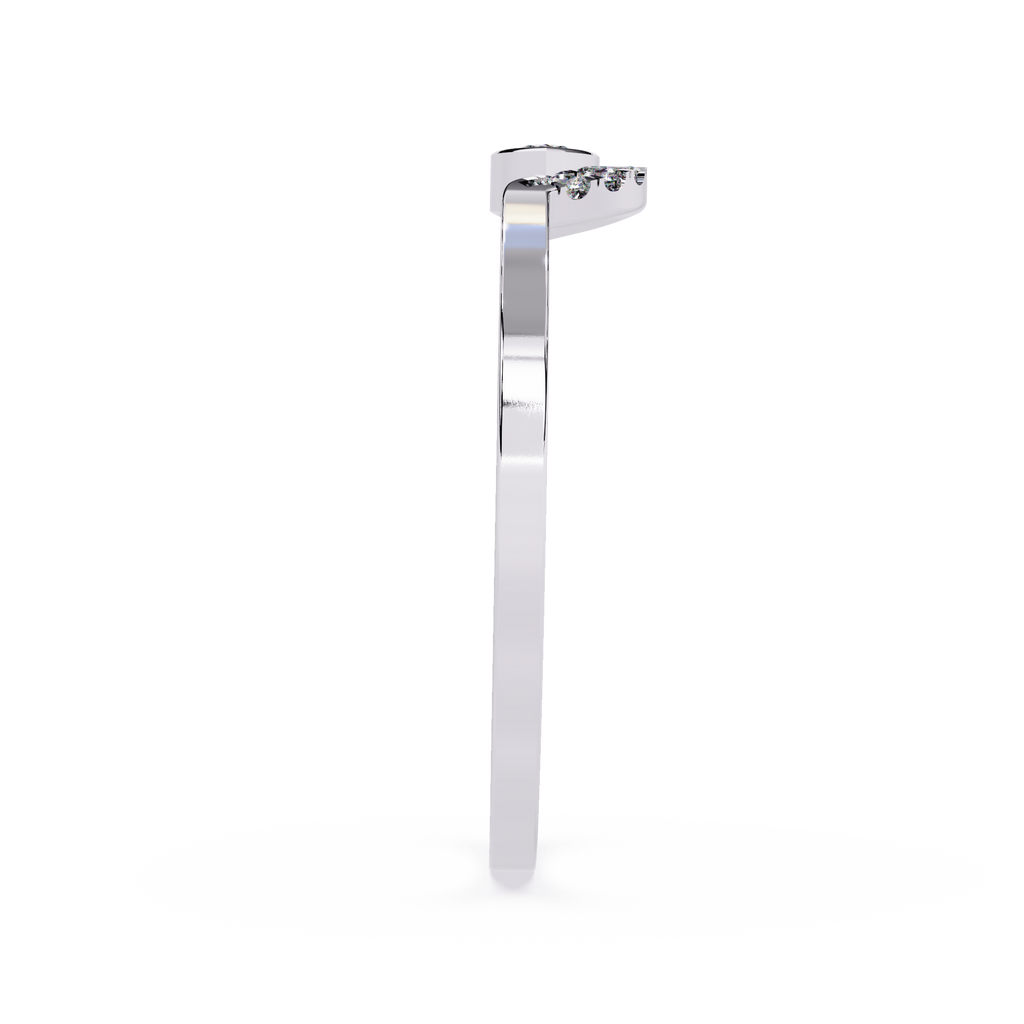 Diamond Halo Ring – Marquise Cut Lab Grown Diamond Solitaire - Modern Minimalist Stackable Ring