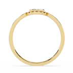 Diamond Halo Ring – Marquise Cut Lab Grown Diamond Solitaire - Modern Minimalist Stackable Ring